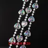 Cortina de Contas para Casamento Corredor de Casamento Decoração de Árvore de Cristal Corrente de Contas Salão de Casamento Adereços de Decoração de Árvore de Natal Contas de Madeira