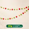 Decoraciones de Año Nuevo y Navidad, Guirnaldas de Pompones, Guirnaldas de Bolas de Felpa, Decoraciones Colgantes para Fiestas, Decoraciones de Fondo para Arreglos de Cumpleaños Infantiles