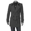 Comercio Exterior Nuevo Otoño e Invierno Hombres Estilo Coreano Abrigo de Moda Gabardina Paulette de Longitud Media Abrigo de Lana Cruzado
