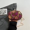 Cross-border Sequin Dinner Bag Feminino 2025 Nova Bolsa Retro Europeia e Americana Bolsa de Ombro de Corrente da Moda Bolsa Feminina Crossbody