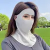Mascarilla de Protección Solar Facial Completa para Mujer, Anti-UV, Protector Solar Delgado de Verano para Exteriores, Protección del Cuello, Mascarilla de Seda Helada, Protección Facial, Facekini