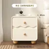 Mesita de noche con forma de ola de madera maciza nórdica, muebles de dormitorio modernos de madera maciza, nuevo armario de almacenamiento para dormitorio de estilo minimalista con cuero