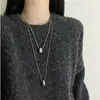 Collar Minimalista con Colgante de Gota de Agua para Mujer Cadena Larga para Sudadera de Otoño e Invierno Accesorio Versátil Casual de Lujo Ligero con Temperamento