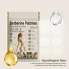 Parches adhesivos transfronterizos infusionados con berberina, 30 piezas, diseñados para un cuidado suave de la piel, proporcionando una sensación ligera y cómoda en la piel, con una textura fina, suave y transpirable