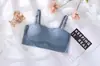 Ropa Interior sin Tirantes para Mujer Anti-Brillo Sexy Base Sujetador Wrap Transpirable Pecho Pequeño Push-Up Sujetador Ajustable