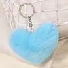 Llavero de Bolita de Peluche con Forma de Corazón Estilo Coreano Colgante Lindo Personalizado Creativo Accesorio para Bolso Llavero
