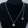 Collar Estilo Chanel, Accesorio Pequeño Chanel Doble C Letra Forma de Corazón Estrella de Cinco Puntas, Nuevo Modelo de Collar Estilo Chanel Totalmente Incrustado con Diamantes para Mujer