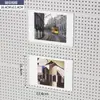 Acessórios para Painel Perfurado Redondo de Ferro Forjado Gancho Universal Cesta de Malha de Metal Caixa de Armazenamento de Plástico Prateleira Magnética Sem Clipe