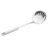 Conjunto Novo de 5 Peças de Aço Inoxidável para Sopa, Mingau e Espátula com Cabo de Aço Liso Resistente ao Calor para Cozinha, Culinária e Fritura Rápida
