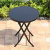 Mesa Pequena e Cadeiras para Varanda Conjunto de Chá Lazer Conjunto de Mesa e Cadeiras para Exterior Loja de Chá com Leite Mesa Externa de Vidro Temperado com Efeito Ondulado