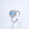 Anillo Pag&Mag Plata de Ley 925 Circonita Incrustada Micro Zafiro Anillo de Dedo Joyería de Atmósfera de Moda Europea y Americana Venta al por Mayor