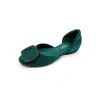 Sapatos de Salto Alto Quadrados com Fivela de Strass e Cetim Vazado para Mulheres, 4cm de Altura, Novidade Verão 2026, Sandálias Respiráveis de Solado Macio Estilo Francês