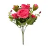 Flores Artificiales Amazon 5 Cabezas Rosa Peonía Boda Fiesta Mesa Arreglo Floral Decoración Flores Artificiales Pequeñas Frescas