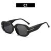 Nuevas Gafas de Moda con Forma de T Europeas y Americanas Famosas en Internet Ins Gafas de Sol de Alta Calidad para Mujer para Hombres y Mujeres Espectáculo Disparo en Calle Gafas Versátiles