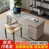Escritorio y Silla de Pizarra de Lujo Ligero Estilo Italiano de Gama Alta para Uso en Casa, Escritorio de Escritura para Computadora Minimalista Moderno para Apartamentos Pequeños, Oficina Nórdica