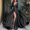 Novo Vestido Longo Sexy de Renda Flare Moda Europeia e Americana para Festas Noturnas com Cauda