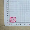 Estilo Igual a Xiaohongshu Colorido Transparente 3.5cm Cabeza de Gato Resina Venta al por Mayor Hecho a Mano DIY Pegamento de Crema Zuecos