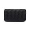 Cross-border Organ Card Bag Solid Color Business Long Card Bag Masculino Mobile Phone Bag Padrão Tecido Clutch Bag de grande capacidade para mulheres