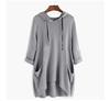 Sudadera con capucha estilo americano de Comercio Exterior Primavera y Otoño, Camiseta lisa holgada, Top de moda con bolsillo irregular, Ropa para mujer transfronteriza