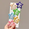 Pinzas para el cabello infantiles de moda con forma de estrella, versátiles y no dañan el cabello, juego de pasadores para arreglar mechones sueltos y flequillo, accesorios para el cabello para niñas
