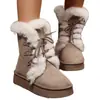 Otoño 2026 Nueva Llegada Comercio Exterior Tallas Grandes para Mujer Casual Cómodo Estilo Europeo Moderno Ropa de Abrigo Botas de Piel Talla Única