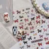 Cavalo Pequeno Fofo com Padrão de Tecido Ano Novo Embutido 3D Ycat Adesivos para Unhas Jc Pelúcia DIY Diário Branco