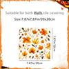 Nuevas Pegatinas de Calabaza y Hojas de Cosecha de Otoño para Piso y Baño, Decoración de Atmósfera de Halloween, Pegatinas Impermeables 2D para Azulejos