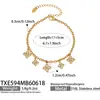 Collar Colgante de Acero Inoxidable Chapado en Oro de 18 Quilates con Forma de Corazón Geométrico Incrustado de Circonita y Trébol de Cuatro Hojas Juego de Joyería para Mujer