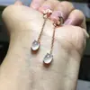 Pendientes de botón con delfín chapado en 925 incrustados para mujer, imitación de cristal, calcedonia blanca de hielo, cuadrados de lujo, retro, elegantes
