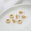 Cuentas espaciadoras de cobre chapado en oro grueso de 14 quilates que conservan el color, con patrón de dragón, patrón trasero, cuentas de rueda, con junta colgante, accesorios para joyería con cuentas DIY