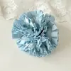 Flor de Cabeza Plegada de Satén Mona Estilo Coreano Nuevo de Tres Estados Cuerda para el Cabello de Intestino Delgado Grande Mismo Estilo Zhang Yuanying
