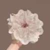Scrunchie novo estilo doce 2026 com renda e estampa xadrez, adequado para rabos de cavalo e coques, acessório de cabelo versátil