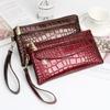 Nova Carteira Longa Feminina, Bolsa Pequena Feminina de Couro Brilhante, Bolsa de Mão (Clutch), Bolsa de Mão (Clutch) Elegante Estilo Coreano, Porta-Moedas, Bolsa para Celular