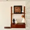Decoración de Pared de Madera Maciza con Mosaico Estilo Vintage Pintura Decorativa para Pared de Fondo Mural Geométrico Abstracto Retro para Entrada