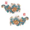 2-2013 Cobre Artesanal DIY Acessórios Básicos Enfeites de Cabelo Galhos de Flores Grampos de Cabelo Materiais Hanfu 32*61mm