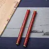 Tubo de Incienso Lacado de Sándalo Morado, Portainciensos Estilo Chino, Artesanía de Tubo de Incienso de Palo de Rosa Africano
