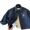 Camisas de primavera nuevas para niños de principios de primavera, camisas vaqueras infantiles estilo coreano, tops elegantes con cuello para niños pequeños