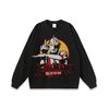 Americano high street maré nacional japonês cartoon 260g pesado manga comprida t- camisa dos homens e mulheres hip hop velha camisa base de água outono