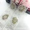 Acessórios de Renda Bordada com Miçangas de 6,5 cm de Largura Estilo Étnico Retrô Fita Código de Barras Decoração de Vestuário Acessórios DIY Versáteis