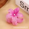 Pinza para el Cabello de Acrílico con Flor de Plumeria para Mujer, Accesorio para el Cabello de Alta Gama, Pinza de Tiburón, Pinza para el Cabello de Verano Transfronteriza para Media Coleta