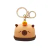 Chaveiro Kapibala Capivara Famoso na Internet Desenho Animado Rei Capivara Fofo Pequeno Pingente Argola de Chaveiro Presente