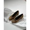Sapatos Mary Jane redondos de camurça estilo retrô francês com laço, corte baixo, salto grosso, sapatilhas novas outono 2026