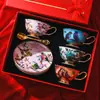 Presente para Meninas para Transmissão ao Vivo, Xícara de Café com Aparência Sofisticada, Xícara e Pires, Cerâmica de Porcelana Óssea, Presente de Aniversário, Conjunto de Chá de Alta Qualidade para o Chá da Tarde