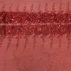 Tecido bordado com lantejoulas novo vestido de malha transparente sapatos e bolsas roupas vestuário feminino vestido em estoque fornecimento