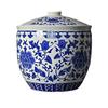 Jingdezhen 10kg 20kg 30kg 25kg Tarro de Arroz de Cerámica Azul y Blanco Grande Tarro de Manteca de Cerdo Fabricante Tarro de Fermentación de Vino de Arroz Glutinoso