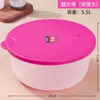 Recipiente Redondo de Plástico Espeso para Almacenamiento, Lonchera, Contenedor para Refrigerador y Congelador, Apto para Microondas