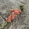 Jacinto Artificial de 2 Ramas Estilo Europeo Delphinium Flores Decoración Salón de Bodas Arreglo de Flores de Seda DIY Fondo