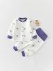 Nuevo Traje de Dos Piezas con Cremallera y Puertas Divididas de Dibujos Animados sin Huesos para Bebés de Otoño e Invierno para Salir, Traje Cálido