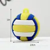 Llavero de Muñeco Colgante de Fútbol Rugby Baloncesto Tenis para Copa del Mundo Llavero de Mini Baloncesto Regalo de Actividad