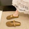 Tamancos Retrô de Couro Macio Estilo Birkenstock para Mulheres, Uso Externo, Novo Modelo Verão 2026, Sapatos Planos Macios Perfurados, Tamancos Vazados